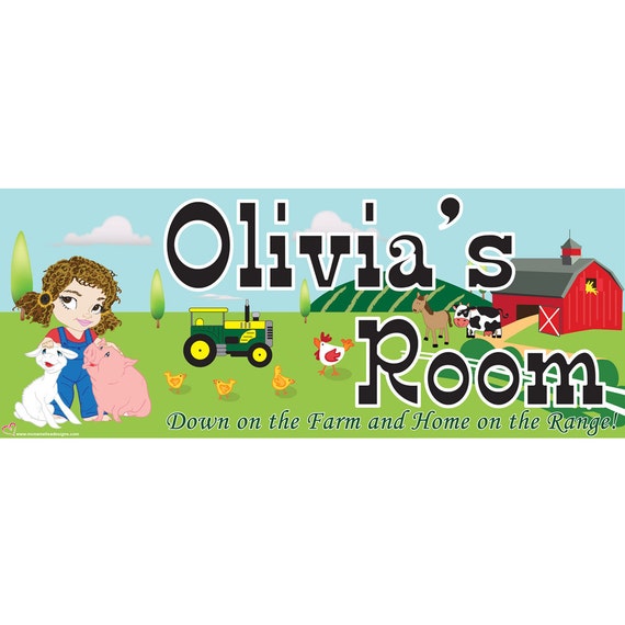 Items similar to Personalized Farm Girl Name Sign on Etsy