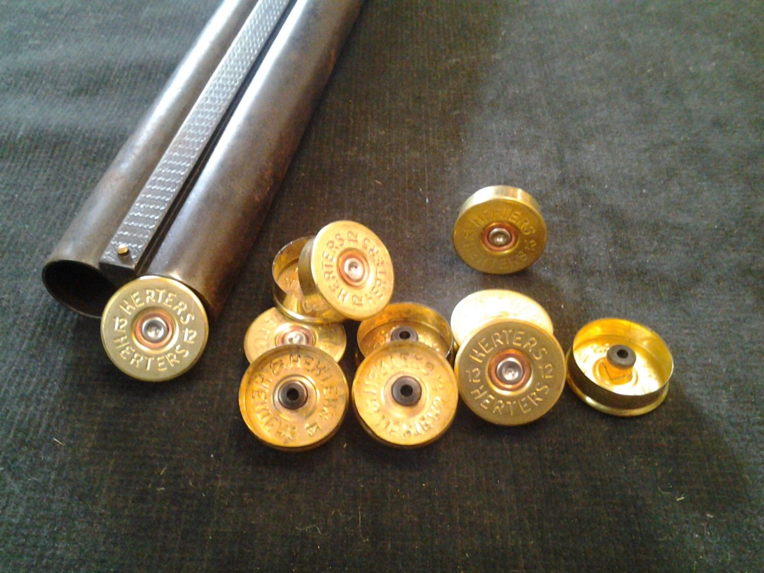 Herters Brass 12ga. Shotgun Shell Head End Caps Lots of 24