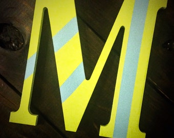 Items similar to Retro Wood M Letter Wall Decor Painted White on Etsy