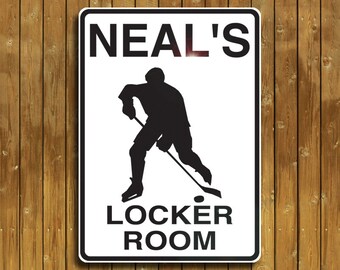 Personalized Hockey sign. Solid aluminum, custom made