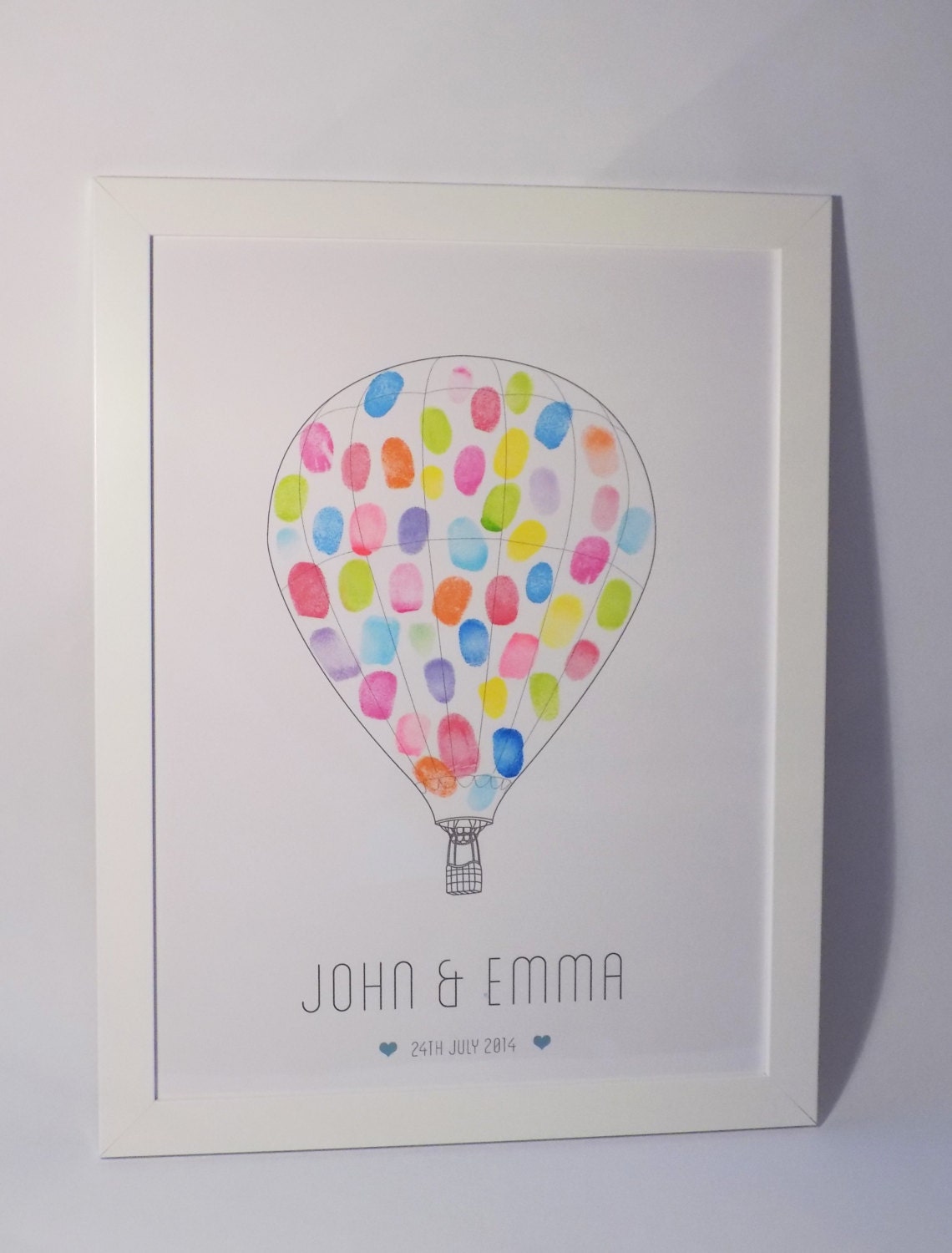 Hot Air Balloon Fingerprint Guestbook by MeaningfulTreasures1