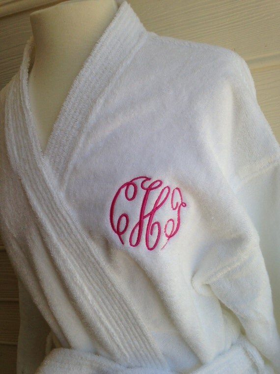 Plus Monogram Terry Bath Robe Personalized by ChickadeesDesigns0