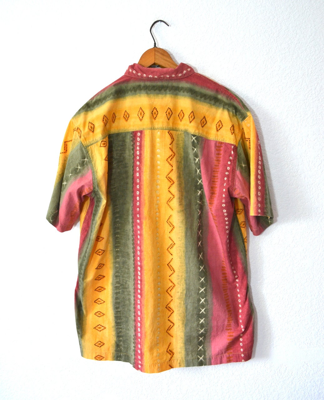 rasta button up shirt