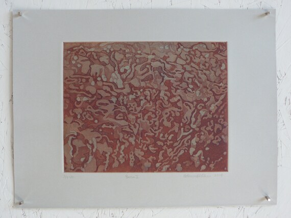 Items similar to Limited edition two color etching: 