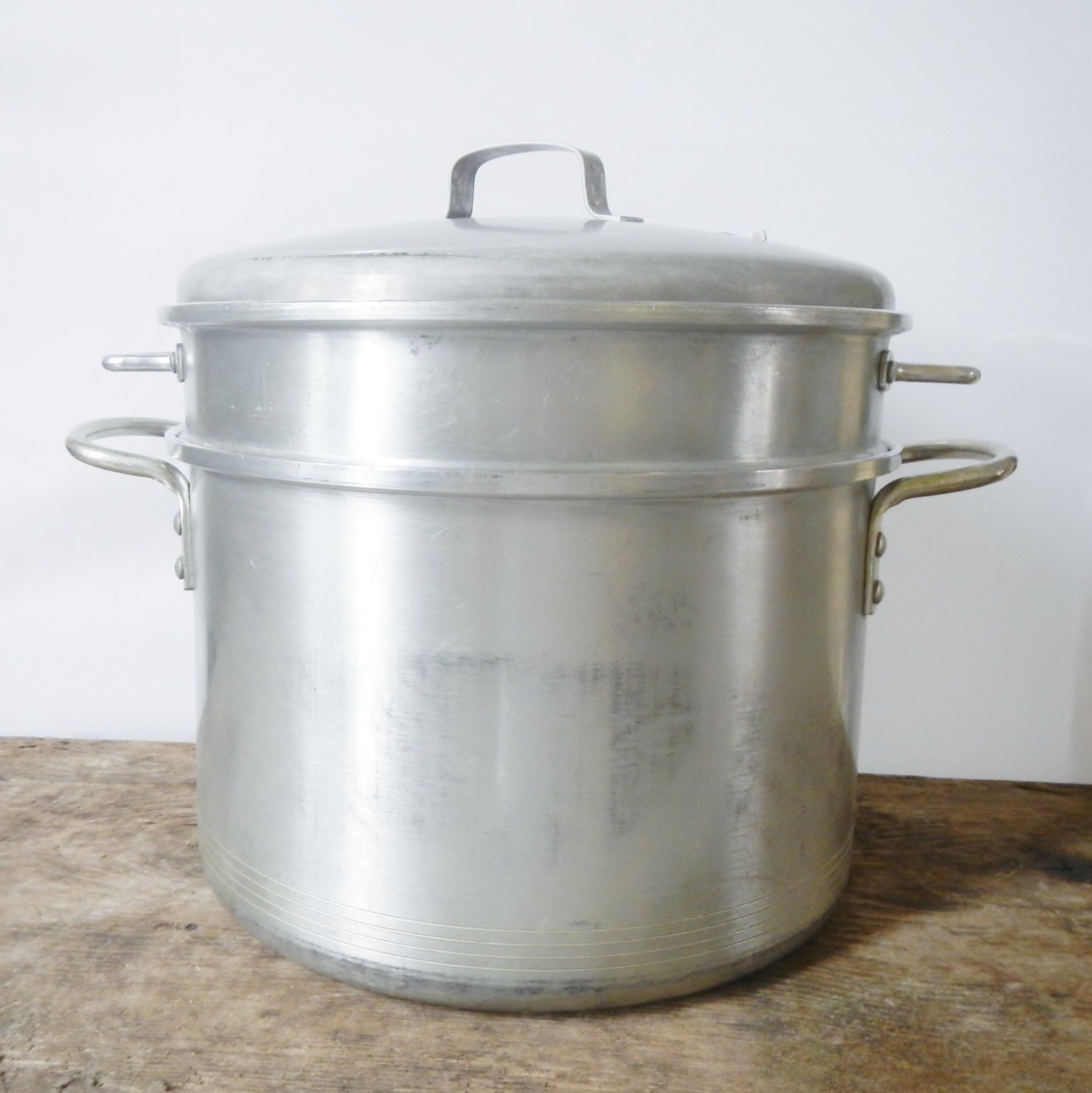 Vintage 8 Quart Stock Pot With Colander And Steamer Basket 4