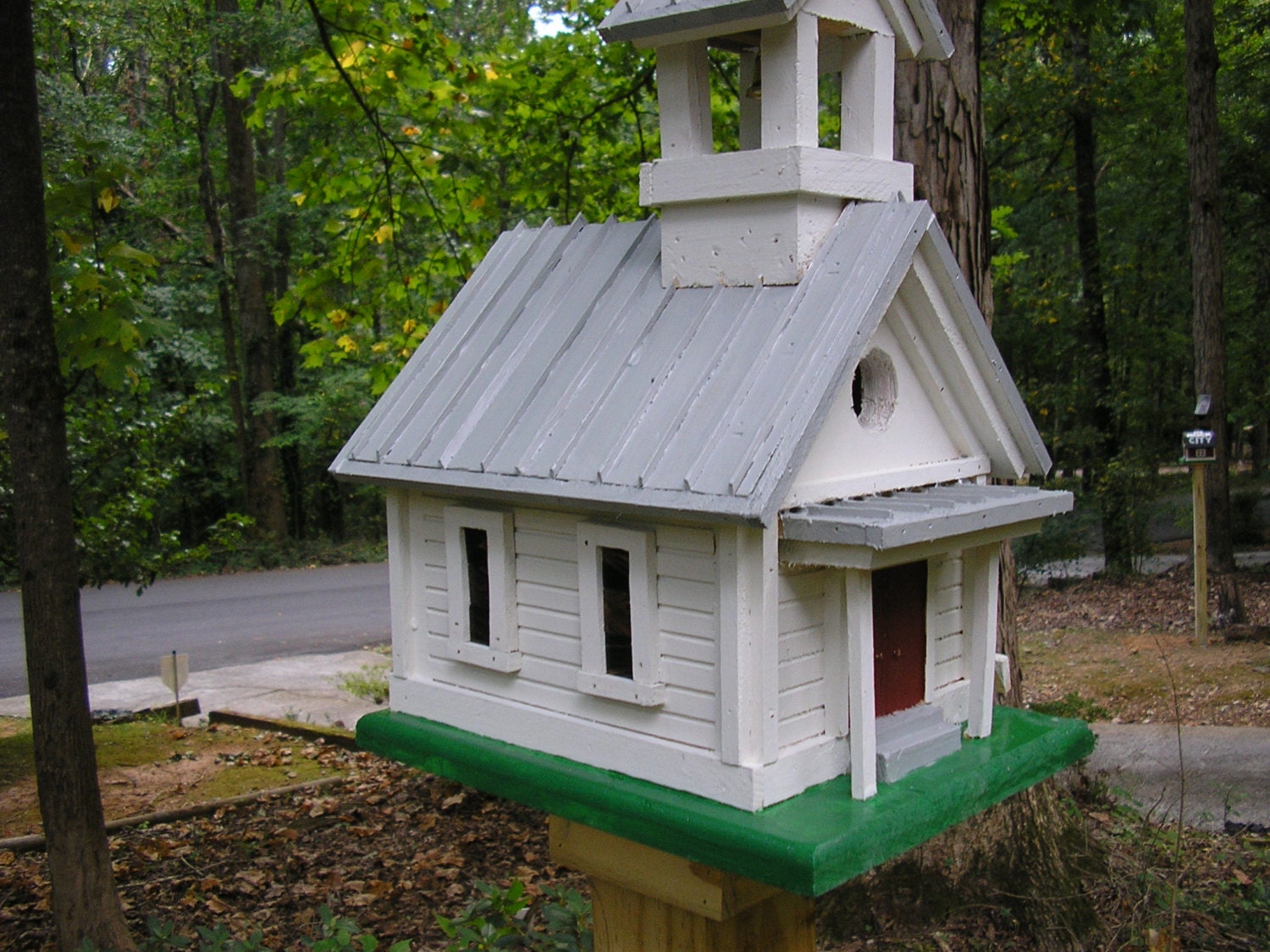 Church Birdhouse on 4x4 mount