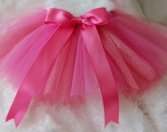 Items similar to Hello Kitty Hot Pink, Pink and White Tutu with Satin ...