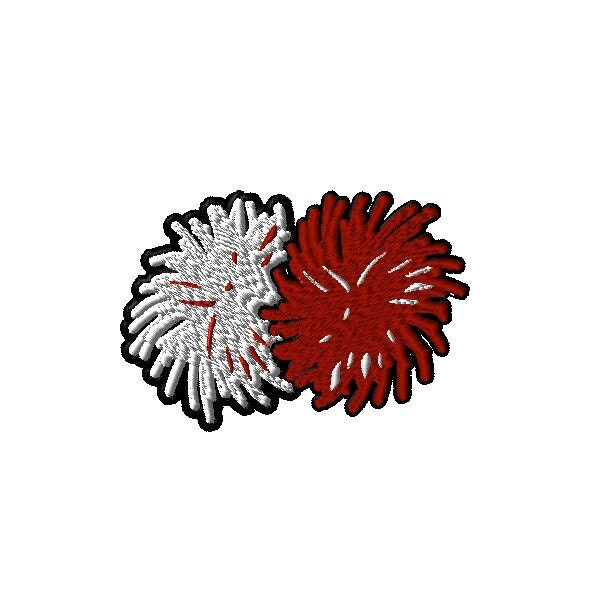 Pom Pom Cheer Machine Embroidery Design by EmbroideryDecor on Etsy