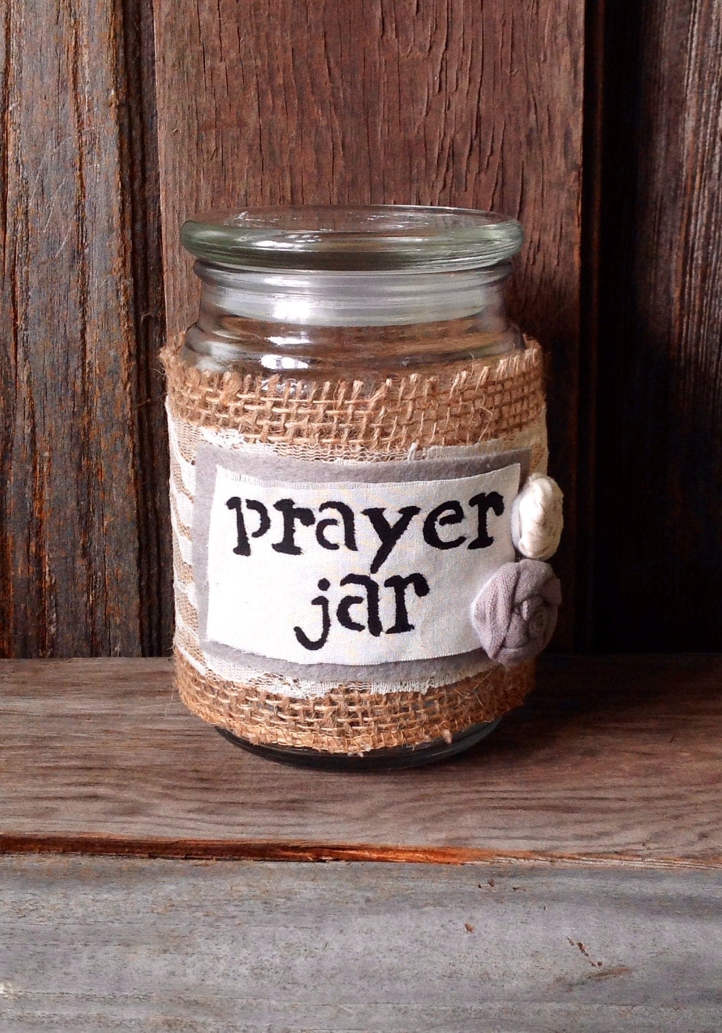 Lace Prayer Jar by MinorDetailsMarket on Etsy