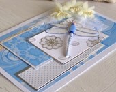 Dragonfly card, Blue, Happy Birthday, Thank you Card, Mother Card, Sister, Best Friend, Congratulations, Well Done, Mom Card,