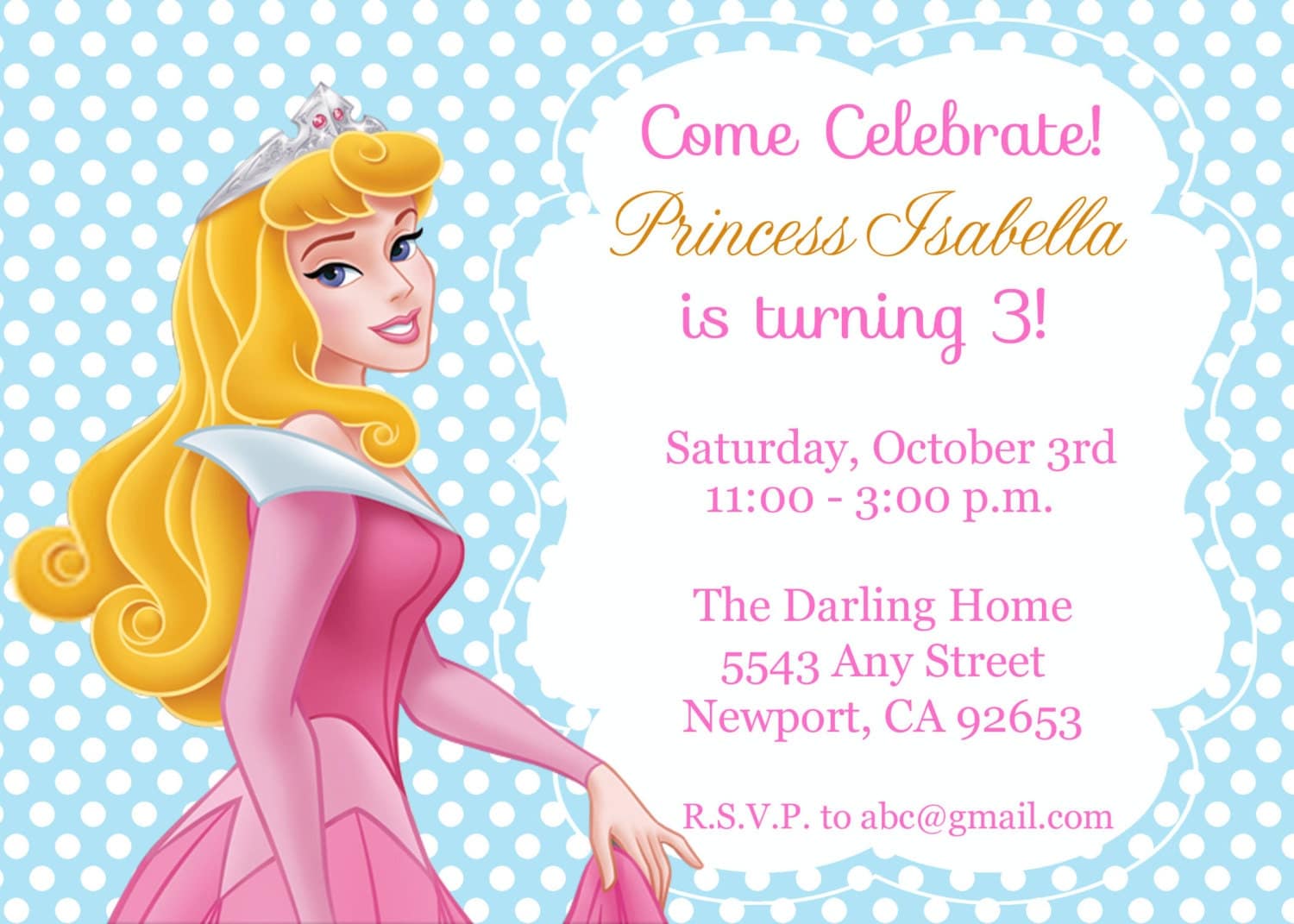 Princess Aurora Invitation 10