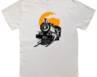 Vintage Steam Train Men's T-shirt 100% Cotton