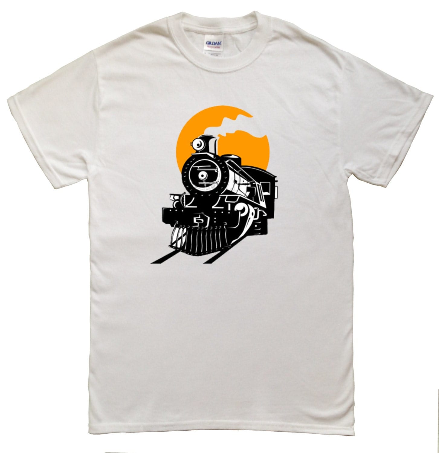 Vintage Steam Train Men's Tshirt 100 Cotton