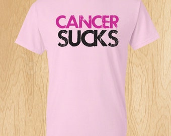 Cancer Sucks Breast Cancer Awareness T-shirt