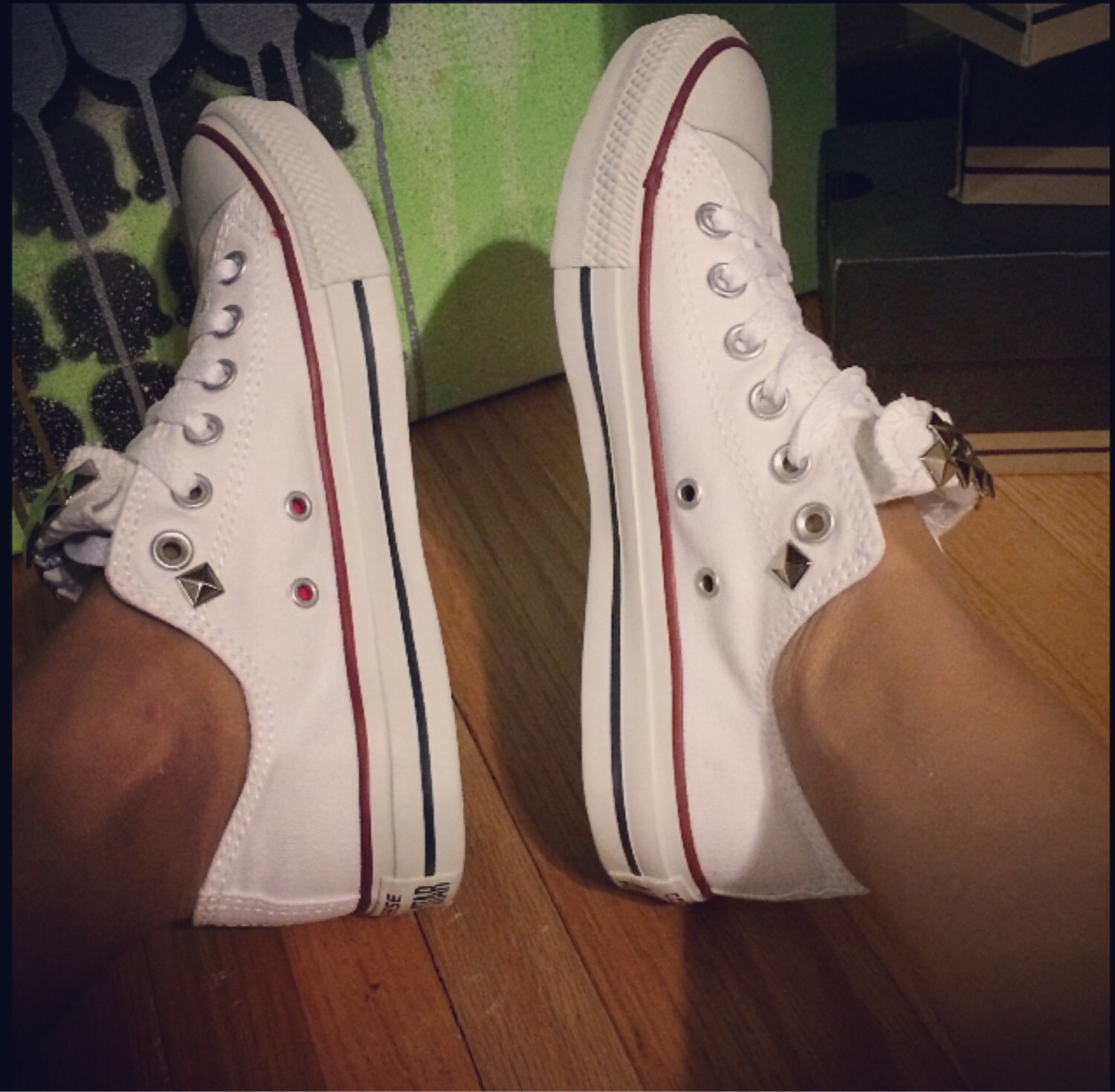 low cut white chucks