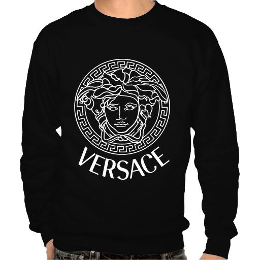 Men Versace Crew Neck Sweatshirt screen printing on Quality