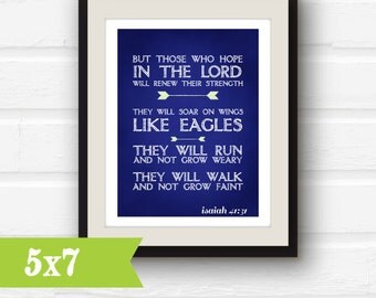 Isaiah 41:31 - Bible Verse Art SALE - Bible Verses for the Wall - 5x7 ...