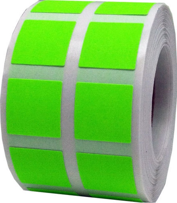 1000 Fluorescent Neon Green Stickers Small 12 Inch 7711