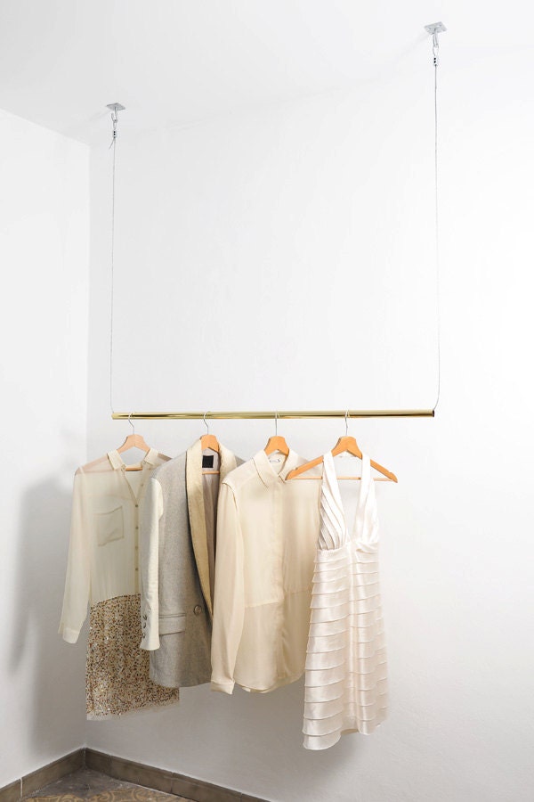 Brass Hanging Clothes Rack by AvelereDesign on Etsy