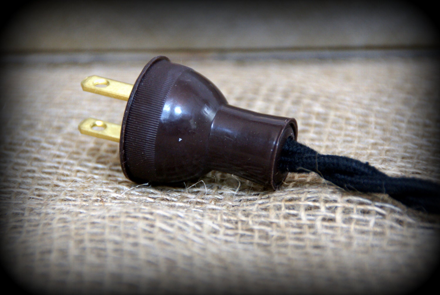 Vintage Style BROWN Electric Plug Antique by VintageElectricSup