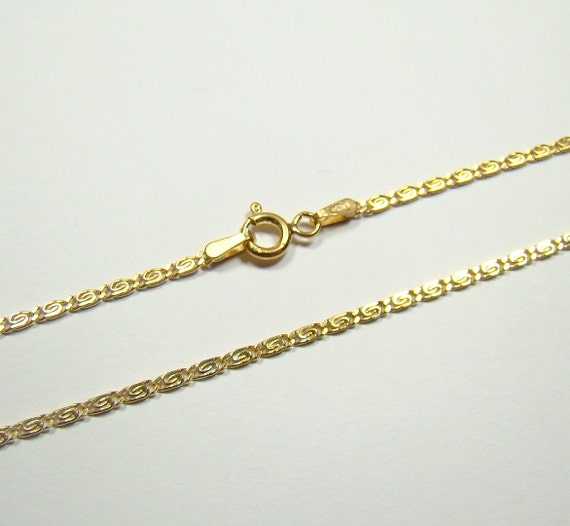 S-Panzer gold plated chain sterling silver length to