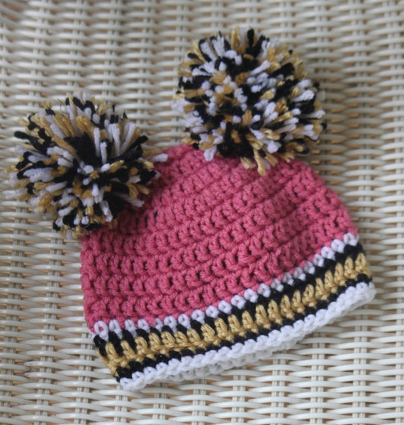 Pink Crochet Saints Hat