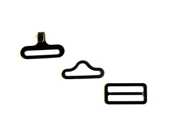 15 sets of Black Hook Eye and Slide Set Bow Tie Bowtie Hardware Kit,diy bow tie hardware
