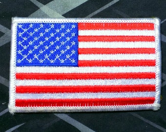 Iron-On American Flag Patch 3 1/2'' X 2 1/8''