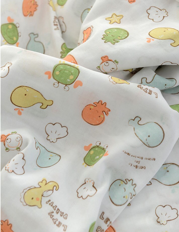 Baby Cotton Gauze fabric Double layer gauze for Diaper Bib