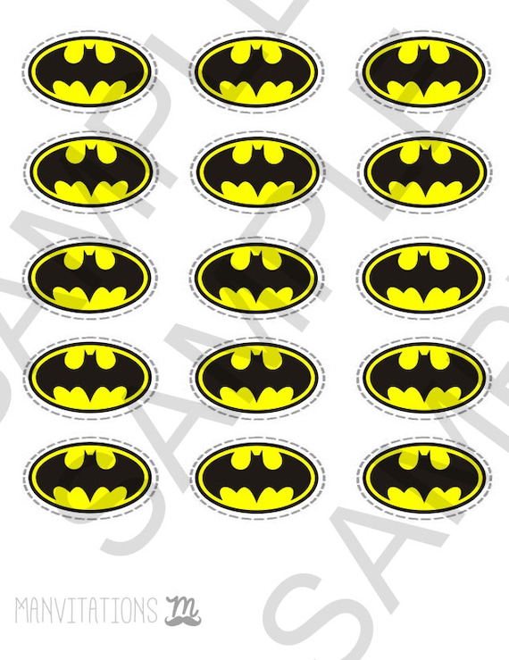 Batman Cake Toppers Printable by Manvitations on Etsy