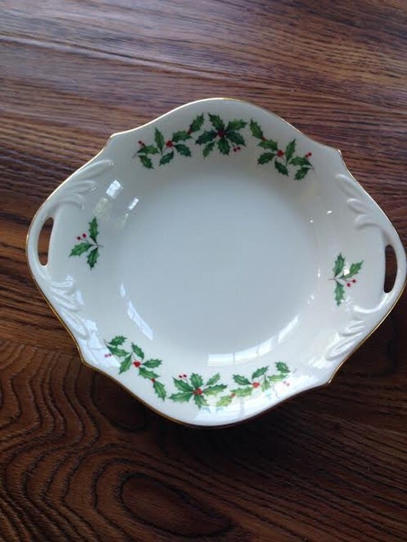 Beautiful Lenox Holiday Holly China piece. by wickedlabelindustry