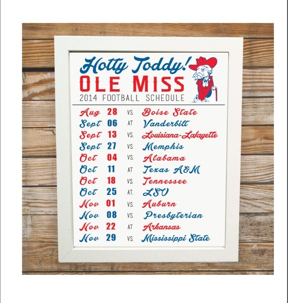 Items Similar To Ole Miss Football 2014 Schedule Instant Download Items Similar To Ole Miss Football 2014 Schedule Instant Download
