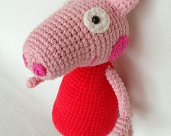Hand made amigurumi toy pony. Hand crocheted horse made with