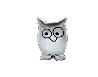 Sterling Owl Necklace - Silver Owl Pendant