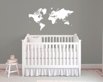 World Map Wall Mural world map wall mural | etsy World Map Wall Mural world map wall mural | etsy