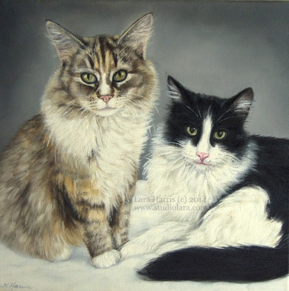 Custom Pet Portrait Cat Painting in Oil by LARA 11x14 Dog