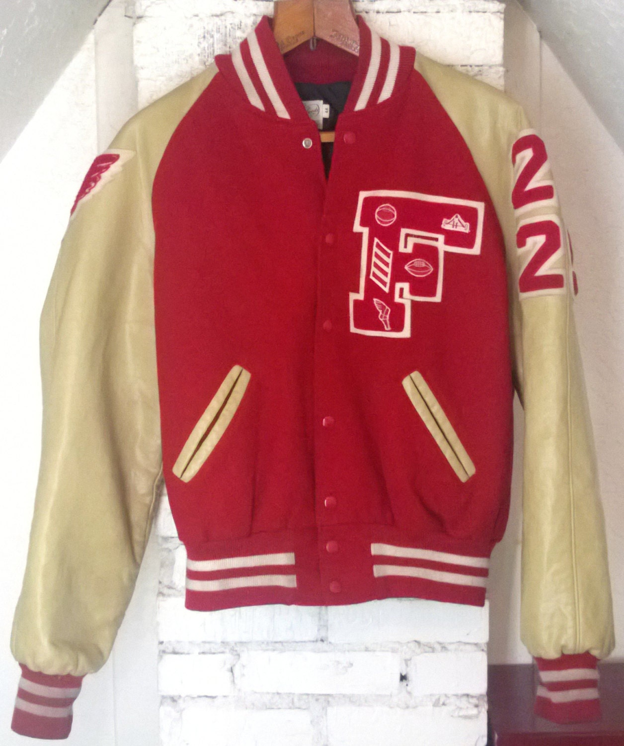 Vintage 1980s Letterman Jacket by Larry Black Sporting Goods