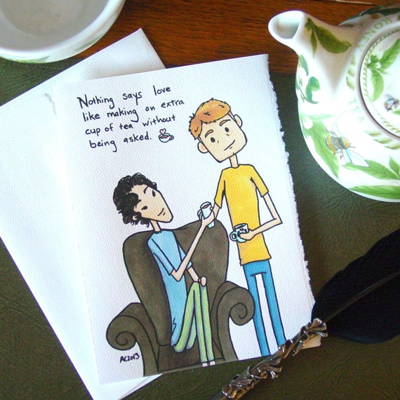 ADORABLE Sherlock valentine's card, perfect for any Sherlockian. Click through for more Valentine's Day inspiration and gift ideas for Sherlock.