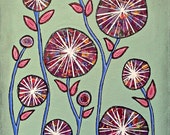 Mixed Media Original / Flowers Painting / Contemporary Art / 14 x 10 inches / Canvas Board Mixed Media Original / Flowers Painting / Contemporary Art / 14 x 10 inches / Canvas Board