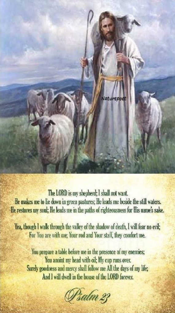 Items similar to Psalm 23 The Lord is My Shepherd Downloadable ...