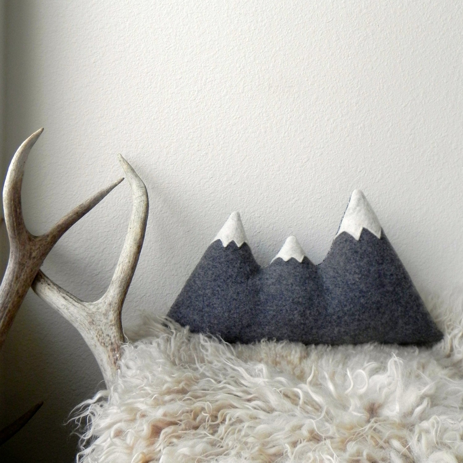 the Sisters medium grey wool mountain range pillow Etsy finds