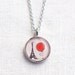 Le Ballon Rouge - Red Balloon in Paris Necklace - Hand Painted Pendant