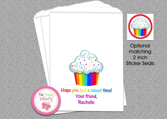Rainbow Birthday Party, Sweet shop Candy Bags, Goody Bags, Party Favor Bag, Set of 24 Il_570xn