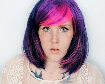 SALE Purple wig, cosplay wig, scene wig, blue wig, purple wig, long straight hair wig for women and teens | Sparkle Pony