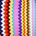 Vintage rainbow chevron stripe crochet blanket