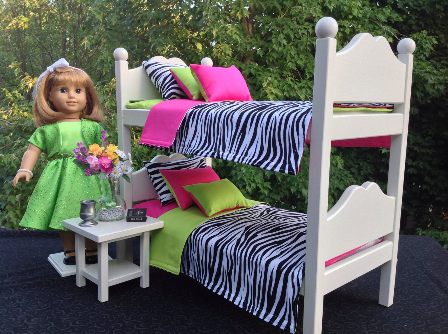 pink doll bunk bed