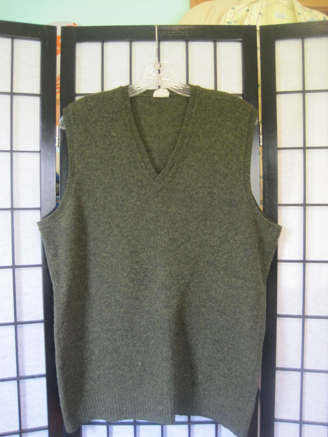 Vintage Sweater vest Wool Vest Lambswool by Highland from
