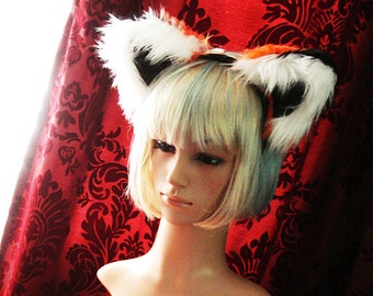 Fox Ears Headband Faux Fur Orange Fox Ears