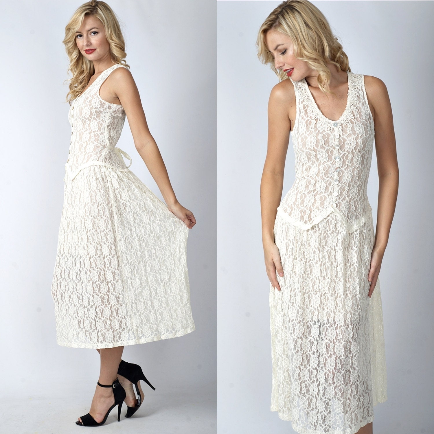 vintage lace maxi