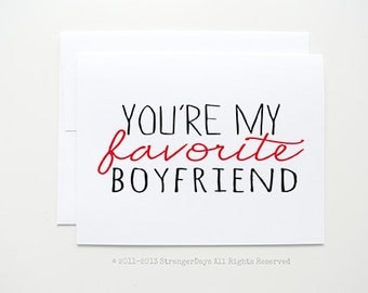 Break-up Card You're My Favorite Ex Boyfriend